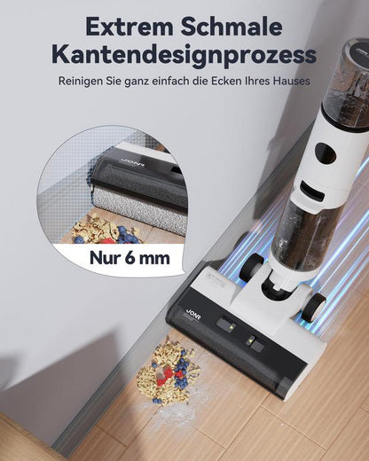 JONR ED12 Nass- & Trockensauger – Kabellos, Selbstreinigend, für Hartböden
